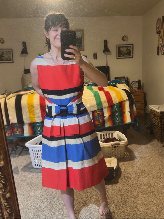 kate spade Dresses & Skirts - kate spade red, white, tan & blue dress